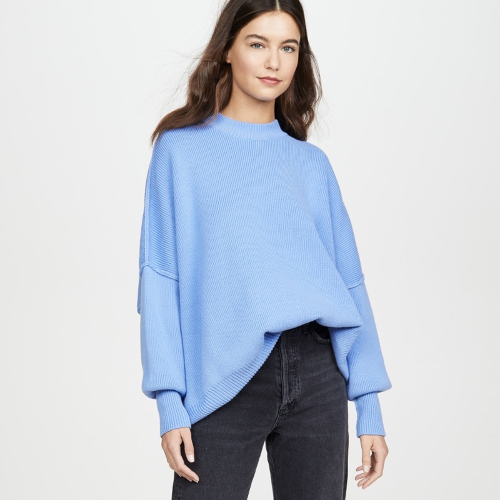 Free People Easy Street Tunic in Fancy Blue
